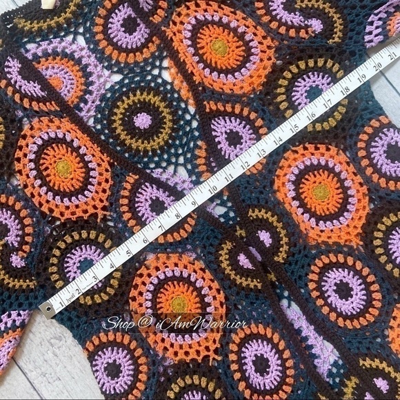 Anthropologie Moth boho circle crochet cardigan *shop@iamwarrior - Picture 9 of 12